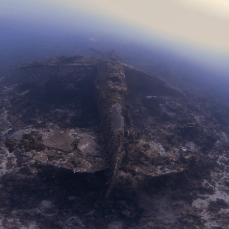 Submerged Wreckage: Encrusted Bow